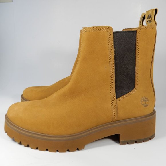Timberland Carnaby Cool Chelsea BOOTS Size 9.5 Wheat Nubuck Lug Sole NEW - Picture 6 of 11
